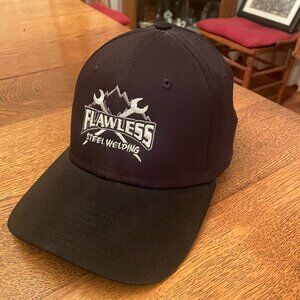 Men's Flawless Steel Welding Black Medium-Large Fitted Baseball Hat Cap New Era